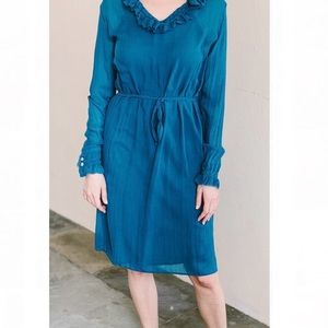 Sula sheer silk frill dress